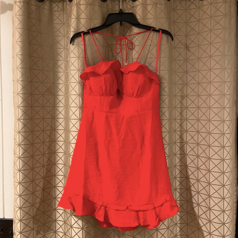 Red Orange Angel Biba Mini Dress